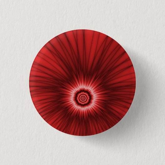 Rote Explosion mit Pinback Button (Vorderseite)