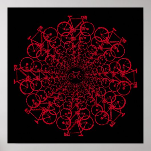rote Fahrräder/rote Fahrräder Poster (Vorne)