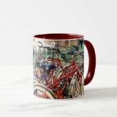 "Rote Fahrräder"-Tasse Tasse (VorderseiteRechts)