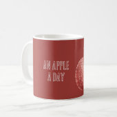 Rote falsche Strickapfel-Frucht Kaffeetasse (Vorderseite Links)