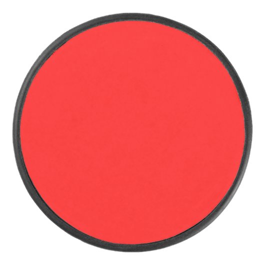Rote Farbe | Classic | elegant | Trendy Eishockey Puck (Vorderseite)