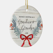 Rote Farbe Großmutter Weihnachten Keramik Ornament (Rechts)