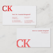 Rote Farbe Gut lesen Visitenkarten Visitenkarte (Vorne/Hinten)