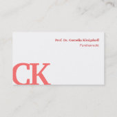 Rote Farbe Gut lesen Visitenkarten Visitenkarte (Rückseite)