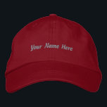 Rote Farbe - Ihr Name Hier Text Bestickte Baseballkappe<br><div class="desc">Ole Script Schriftart unser Name Hier Text bestickt Hat Sports Hats oder Caps Es ist frisch und neu aussehen Hat Red Color Cap</div>