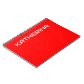 Rote Farbe | Klassischer weißer Name Notizblock (Linke Seite)