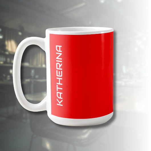 Rote Farbe | Klassisches Personalisiert Kaffeetasse