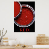 Rote Farbe Poster (Küche)