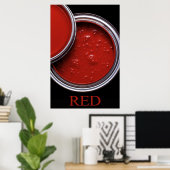 Rote Farbe Poster (Heimbüro)