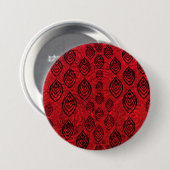 Rote Farbe Regen / Wassertropfen Formen Muster Button (Vorne & Hinten)