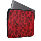 Rote Farbe Regen / Wassertropfen Formen Muster Laptopschutzhülle (Vorne Rechts)