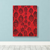 Rote Farbe Regen / Wassertropfen Formen Muster Leinwanddruck (Insitu (Holzboden))