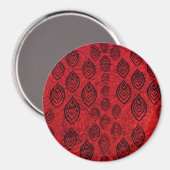 Rote Farbe Regen / Wassertropfen Formen Muster Magnet (Vorderseite/Rückseite)