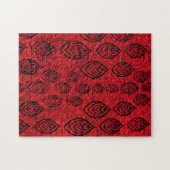 Rote Farbe Regen / Wassertropfen Formen Muster Puzzle (Horizontal)