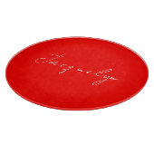 Rote Farbe Schlicht Elegant Moderner Minimalistisc Schneidebrett (Ecke)