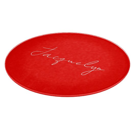 Rote Farbe Schlicht Elegant Moderner Minimalistisc Schneidebrett (Ecke)