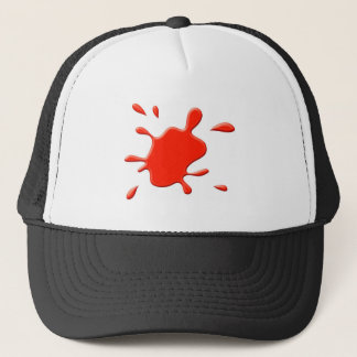 Rote Farbe Splodge Truckerkappe