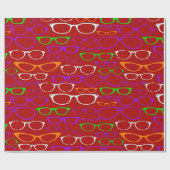 Rote Farben Augenglasrahmen Umhüllungspapier Geschenkpapier (Flach)