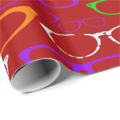 Rote Farben Augenglasrahmen Umhüllungspapier Geschenkpapier (Rolleneckpunkt)