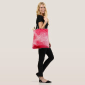 Rote Farben Pinselstriche Tasche (Am Model)