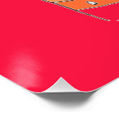 Rote, farbige Blume in einem Tasse Poster (Ecke)