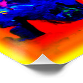 Rote farbige Sterne. Jetzt kaufen Poster (Ecke)