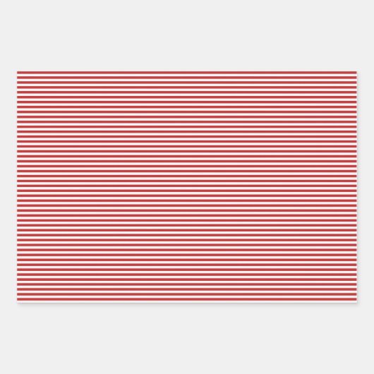 Rote Farbmuster Streifen Gingham Polka Dot Geschenkpapier Set (Vorderseite)