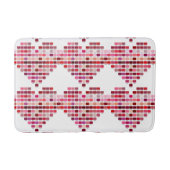 Rote Farbpalette, herzförmige rote Armbanduhren Badematte (Vorderseite)