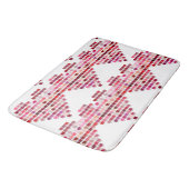 Rote Farbpalette, herzförmige rote Armbanduhren Badematte (Schrägansicht)