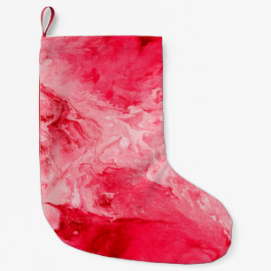 Rote Farbpinselstriche Kleiner Weihnachtsstrumpf