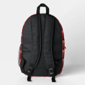 Rote Farbschattierungsblöcke Bedruckter Rucksack (Rückseite)