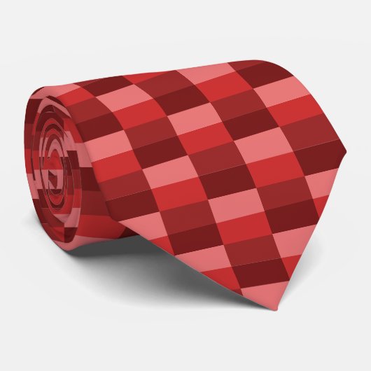 Rote Farbschattierungsblöcke Krawatte (Gerollt)