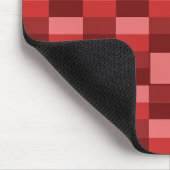 Rote Farbschattierungsblöcke Mousepad (Ecke)