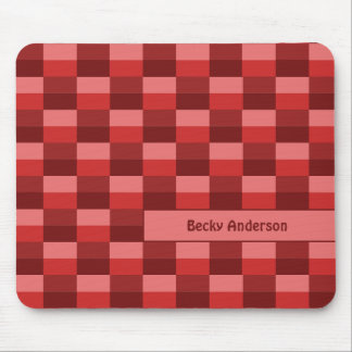 Rote Farbschattierungsblöcke Mousepad