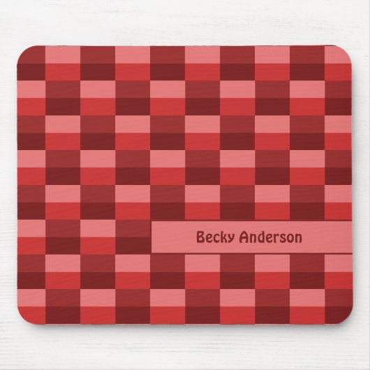 Rote Farbschattierungsblöcke Mousepad (Vorne)