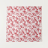 Rote Farbstriche Wandteppich (Vorderseite)