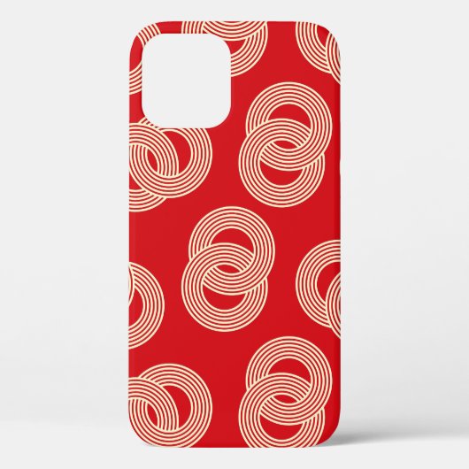Rote Farbtöne, gerochene Streifen. Case-Mate iPhone Hülle (Rückseite)