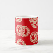 Rote Farbtöne, gerochene Streifen. Kaffeetasse (Mittel)