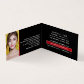 Rote Farbwalze, Maler und Dekorator-Foto Visitenkarten (Innenseite)