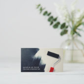 Rote Farbwalze, Maler und Dekorator Visitenkarte (Stehend Vorderseite)