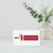 Rote Farbwalze, Maler und Dekorator Visitenkarte (Stehend Vorderseite)