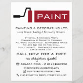 Rote Farbwalze, Maler und Dekoratorwerbung Flyer (Vorne)