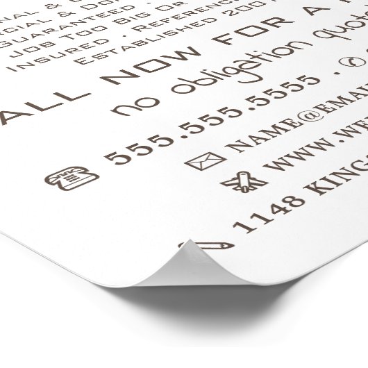 Rote Farbwalze, Maler und Dekoratorwerbung Poster (Ecke)