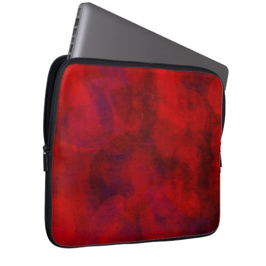 Rote Farbwatercolor-Hintergrund-abstrakter Laptopschutzhülle (Vorne Rechts)