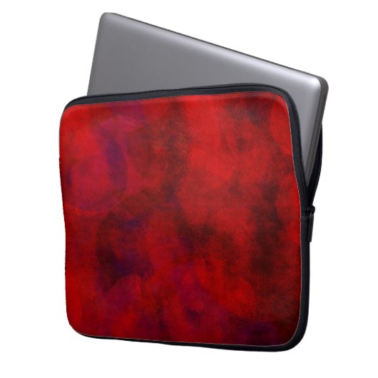 Rote Farbwatercolor-Hintergrund-abstrakter Laptopschutzhülle (Vorderseite Links)