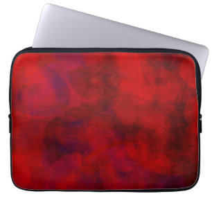 Rote Farbwatercolor-Hintergrund-abstrakter Laptopschutzhülle
