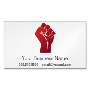 Rote Faust Magnetische Visitenkarte