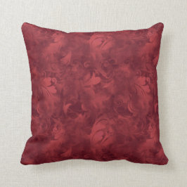 Rote Federn Viktorianisches Muster Kissen