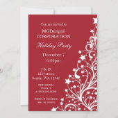 Rote Feiertage Feiertage Einladungen (Vorderseite)