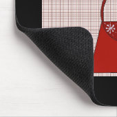 Rote Feiertags-Handtasche - Funkeln Mousepad (Ecke)